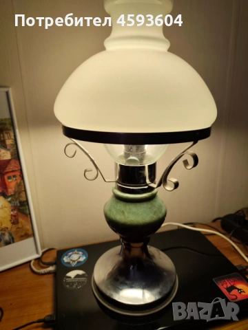 Красива ретро лампа за бюро или нощно шкафче, снимка 6 - Настолни лампи - 53962970