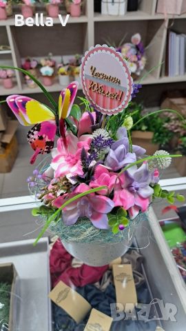 Букет от глицеринови сапунени цветя, снимка 3 - Изкуствени цветя - 45520685