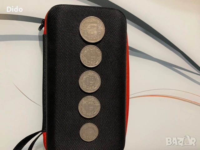 Швейцарски монети 5,2,1 , снимка 4 - Антикварни и старинни предмети - 53905083