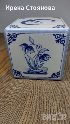 Касичка Delft Blue Delfino, Holland. Размери 10/10/10 см. , снимка 3 - Декорация за дома - 45091203