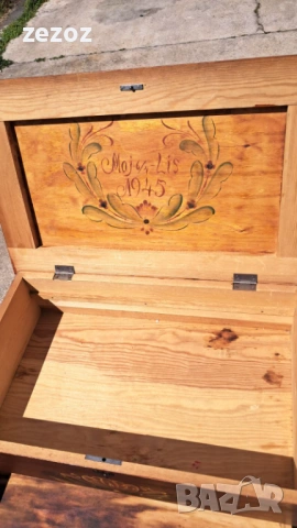 Ретро кутия на крака шведска, снимка 6 - Шкафове - 54120742
