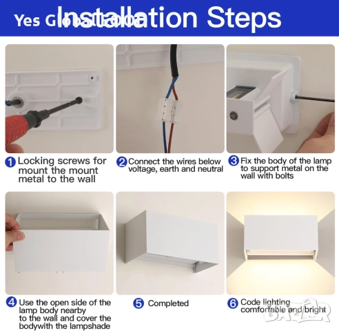 FUPE 25W външен LED аплик IP65 регулируем ъгъл 4000K бял, снимка 4 - Лед осветление - 51987513