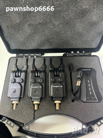 Комплект безжични сигнализатори Saber Wireless Bite Alarm Set 3+1 – Като нови!, снимка 2 - Екипировка - 53909934