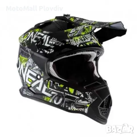 Детска крос каска O'NEAL 2SERIES ATTACK black/neon yellow 2020, снимка 3 - Аксесоари и консумативи - 49290442