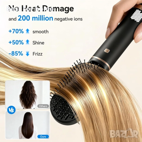 Професионален стайлър за коса 5 в 1 XRSTech – Сешоар, Маша, Преса и Четка за обем, снимка 6 - Други - 52966384