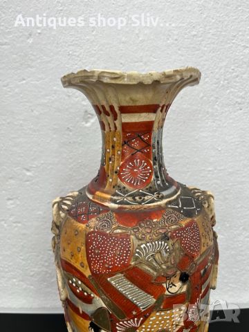 Японска порцеланова ваза. №5413, снимка 3 - Колекции - 45804767