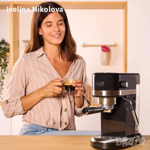 Машина за еспресо Solac Taste Slim Black CE4510 (С дефект отзад на резервоара  за водата и по кашона, снимка 10 - Кафемашини - 52423803
