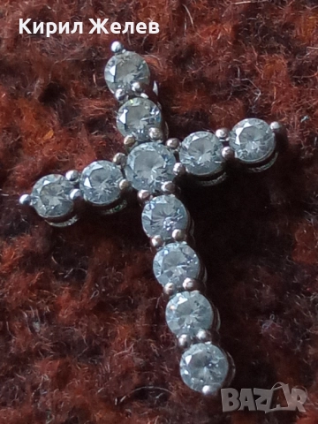 Старо сребърно кръстче 44366, снимка 7 - Колиета, медальони, синджири - 52360558