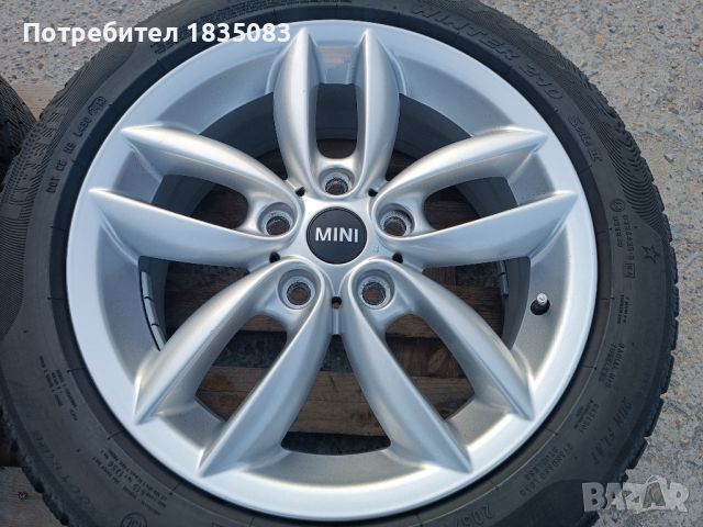 Лети джанти 17ки 5х120 Mini Cooper + зимни гуми 205/55/17 Pirelli, снимка 6 - Гуми и джанти - 46129933