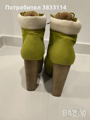 Готини Дамски боти естествен велур-нови, снимка 4 - Дамски боти - 52923153