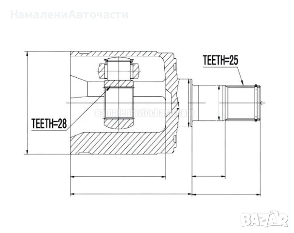 Вътрешно дясно каре 44310S04300 NPWHD004 Honda