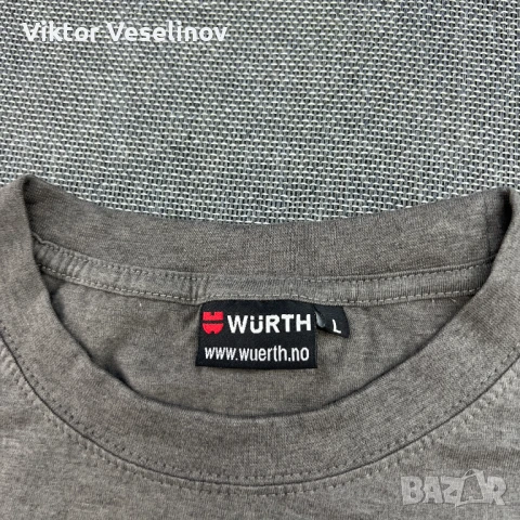 Wurth Памучна Мъжка тениска размер L Сива Работна, снимка 8 - Тениски - 51140687