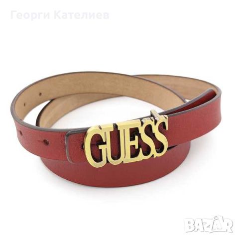 Дамски Колан От Естествена Кожа Червен-Guess Код На Продукта:D-070, снимка 3 - Колани - 46100979