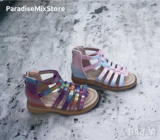 Многоцветни детски сандали за момиче - За цветна разходка през лятото! 8962 Номера от 25 до 36 