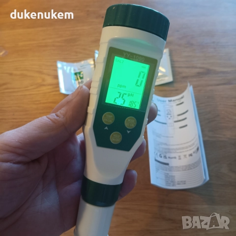 5-в-1 pH метър, pH, EC, TDS, соленост и температура, снимка 9 - Друга електроника - 52812615