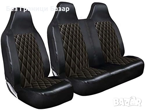 Нови Луксозни калъфи за седалка кола Citroen Berlingo 2+1 Черен Diamond