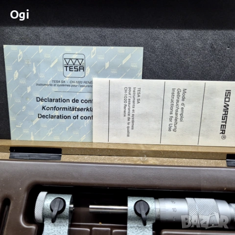 Микрометър резбомер TESA , снимка 3 - Стругове - 51798459