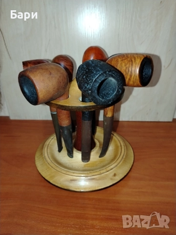 Красива дървена стойка за седем лули, снимка 3 - Други ценни предмети - 51929060