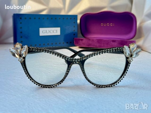 Gucci очила за компютър прозрачни с камъни слънчеви диоптрични рамки , снимка 2 - Слънчеви и диоптрични очила - 45249079