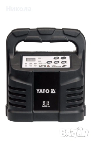 Професионално дигитално зарядно за акумулатор YATO, 12 V, 6 - 200 Ah