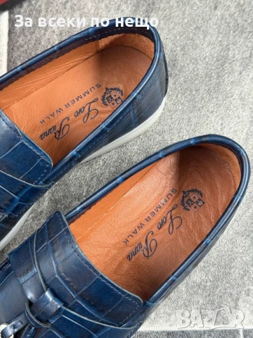 Loro Piana Дамски Тъмносини Обувки С Бяла Подметка Естествена кожа Код E714, снимка 5 - Дамски ежедневни обувки - 51223772