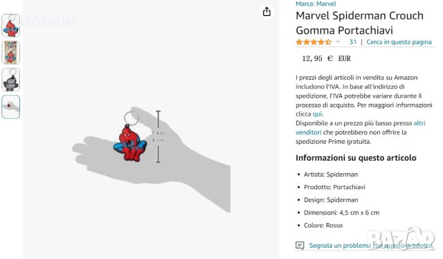 Оригинални ключодържатели Marvel  Spiderman - светещи, снимка 5 - Други ценни предмети - 45187871