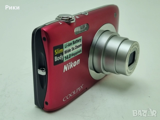 Nikon COOLPIX S2600 14.0 MP Digital Camera - Red, снимка 7 - Фотоапарати - 53804725