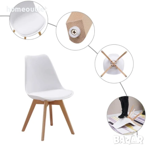 ПРЕОЦЕНЕНИ Трапезни столове D010-LEISURE MASTER LQ-YJX-4BAI, снимка 5 - Столове - 50617440