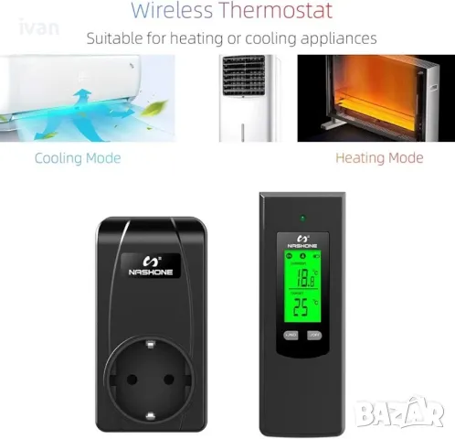 Wireless термостат с контракт , снимка 6 - Други стоки за дома - 50077033