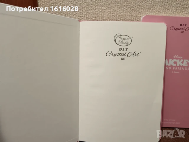 Комплект тефтер на Мини Маус с диамантени камъни на корицата., снимка 11 - Гоблени - 50676430