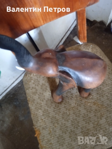 Дървена статуетка слон, снимка 3 - Декорация за дома - 52603262