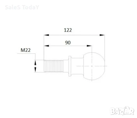 Топка за теглич, ремарке, Ф 50мм, до 1500кг. , снимка 2 - Ремаркета - 37836050