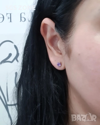 Сребърни обеци с топаз, гранат, аметист, перидот, цитрин и други естествени камъни, снимка 8 - Обеци - 52277792