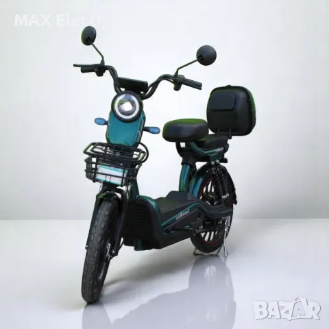 Електрически скутер с педали MaxMotors EBZ 20 1200W/60V/20Ah - GREEN, снимка 3 - Мотоциклети и мототехника - 50015624