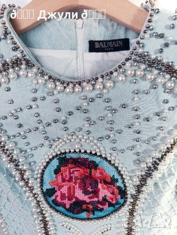 Рокля уникат на Balmain, снимка 17 - Рокли - 51103551