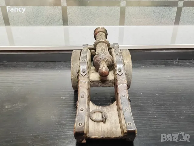 Оръдие дърво/бронз, снимка 5 - Антикварни и старинни предмети - 47669469