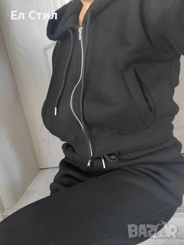 📌#Къс #ватиран #суитчър Черно С С Л Синьо Л 17 евро, снимка 2 - Суичъри - 53447817