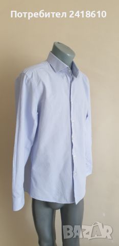 Hugo Boss HUGO Kason Slim Fit Pique Cotton Mens Size 42/ 16 / 1/2 L НОВО! ОРИГИНАЛ! Мъжка Риза!, снимка 6 - Ризи - 46170935