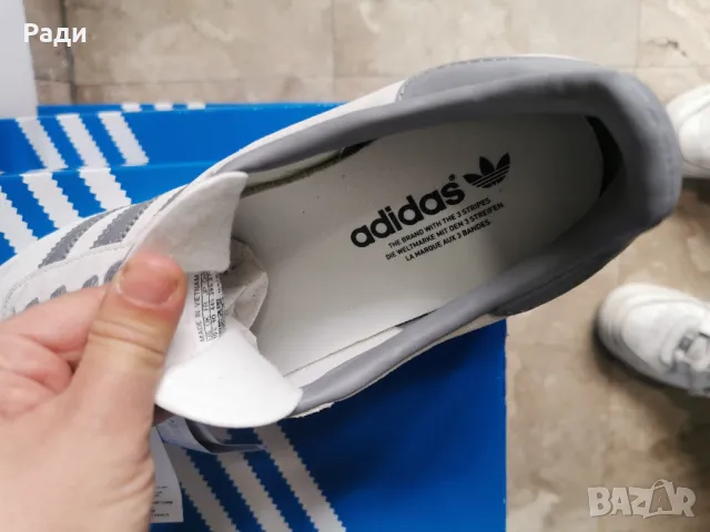 Adidas Gazelle сива кец велур , снимка 3 - Кецове - 49125343