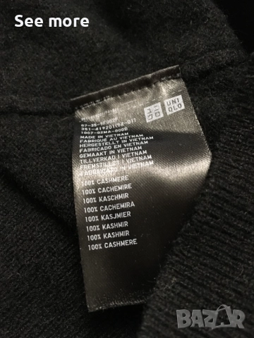 UniQlo 100% кашмир мъжки пуловер L, снимка 6 - Пуловери - 52789127