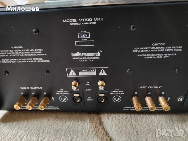 Audio Research VT100 MK2, снимка 7 - Ресийвъри, усилватели, смесителни пултове - 46200928