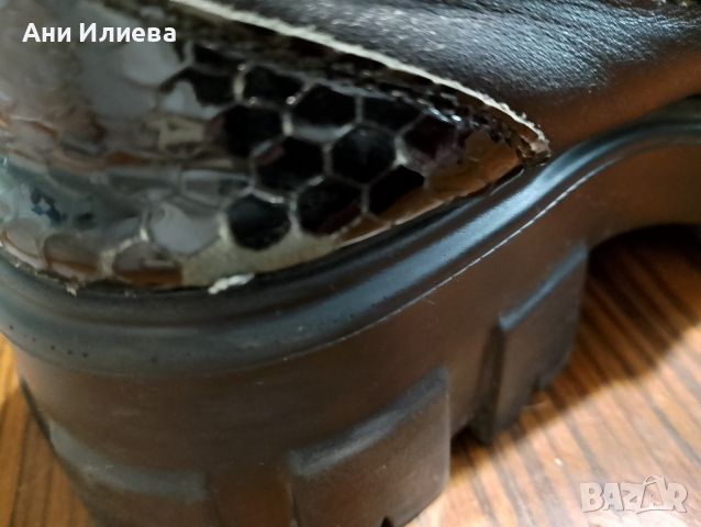 Модерни черни лоуфъри естествена кожа , снимка 5 - Дамски ежедневни обувки - 45821891