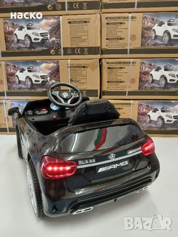Акумулаторна кола Mercedes AMG GLA 45 с меки гуми и кожена седалка 12v., снимка 6 - Детски велосипеди, триколки и коли - 45780727