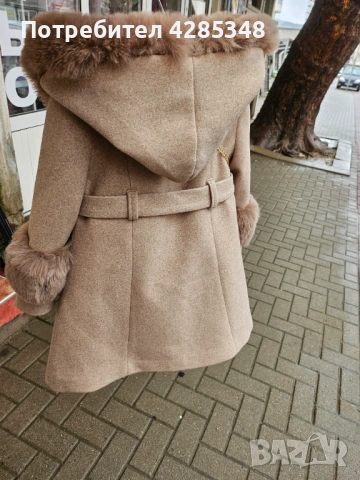 Луксозно палто с рокля.ТОП НАМАЛЕНИЕ от 170 на 129 Няма такава цена, снимка 2 - Детски якета и елеци - 53314778