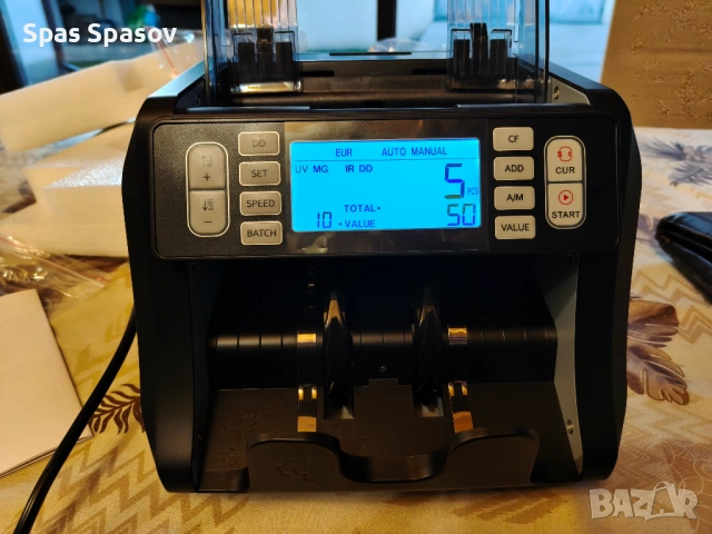 Брояч на банкноти с детекция за фалшиви – UV/MG/IR/DD – 1200 бр./мин, снимка 2 - Друга електроника - 53622151