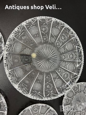 Кристални чинии №5444 , снимка 5 - Антикварни и старинни предмети - 45862518