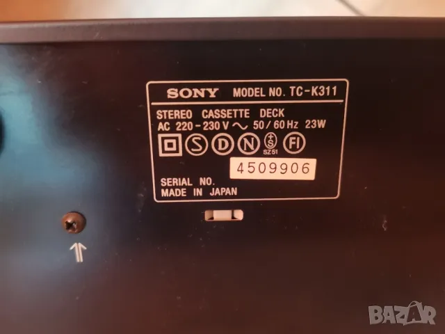 Касетен дек Sony tc-k311, снимка 7 - Декове - 49159397