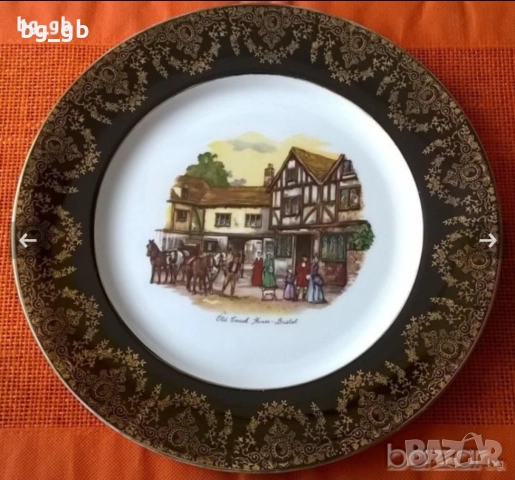 Голяма декоративна чиния Alton Towers / Bristol, снимка 4 - Декорация за дома - 35752048