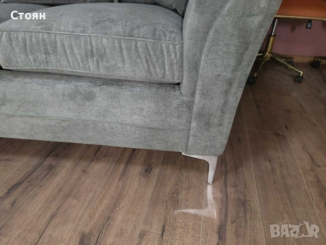 Сив диван от плат двойка Dury, снимка 6 - Дивани и мека мебел - 53754958