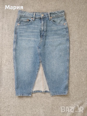 НМ дънкова пола размер 38, снимка 8 - Поли - 50584401